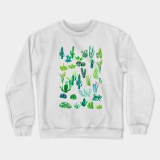 botanical cactus collection painting Crewneck Sweatshirt